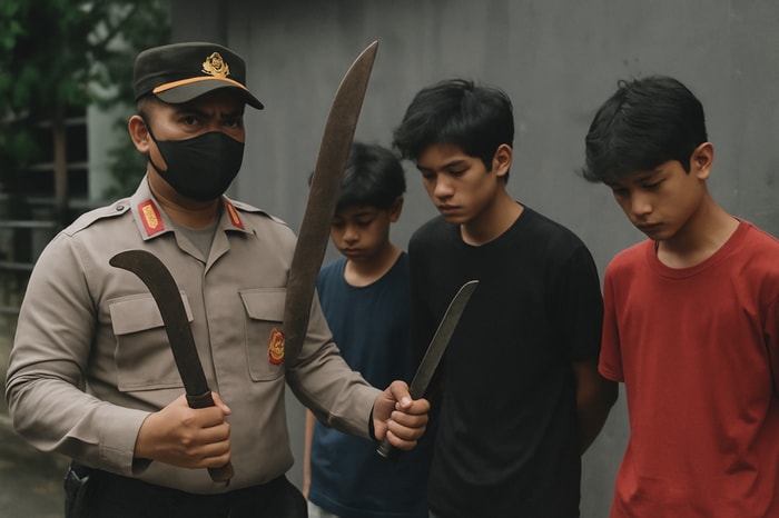 Polisi Amankan 3 Remaja yang Hendak Tawuran di Jakpus, 2 Senjata Tajam Disita