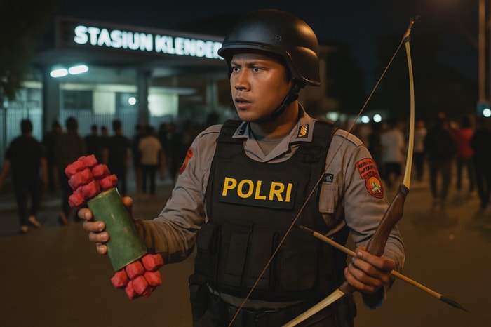 Polisi Bubarkan Tawuran di Dekat Stasiun Klender, Sita Petasan dan Busur